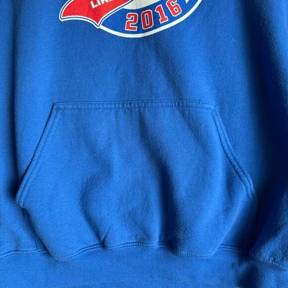 Gildan Hoodie Men's L Chicago Cubs 2016‎ Party 1908 Blue Baseball Y2K Sportswear - Picture 14 of 16